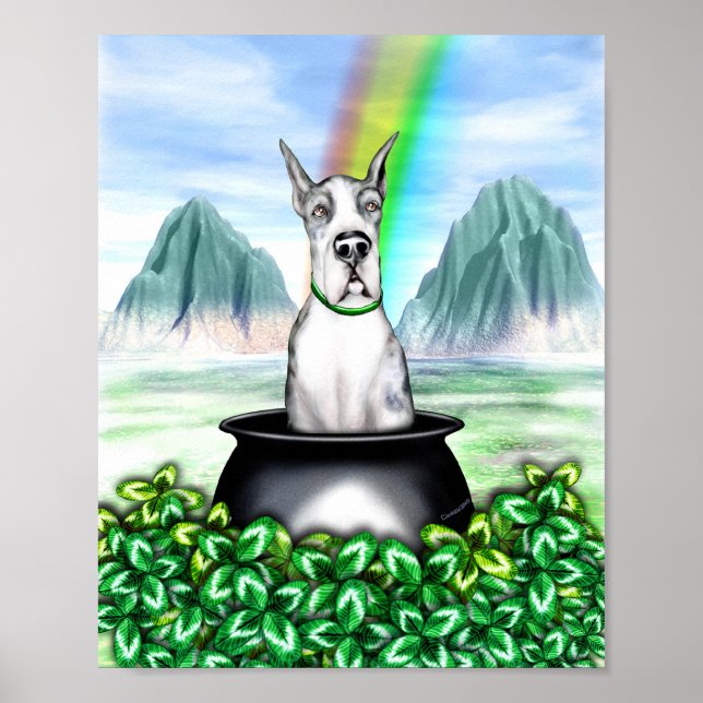 Great Dane MerleB Pot O Gold Poster (Front)