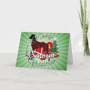 GREAT DANE MERRY CHRISTMAS HOLIDAY CARD