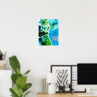 Great Dane modern blue green Kennel Promotional