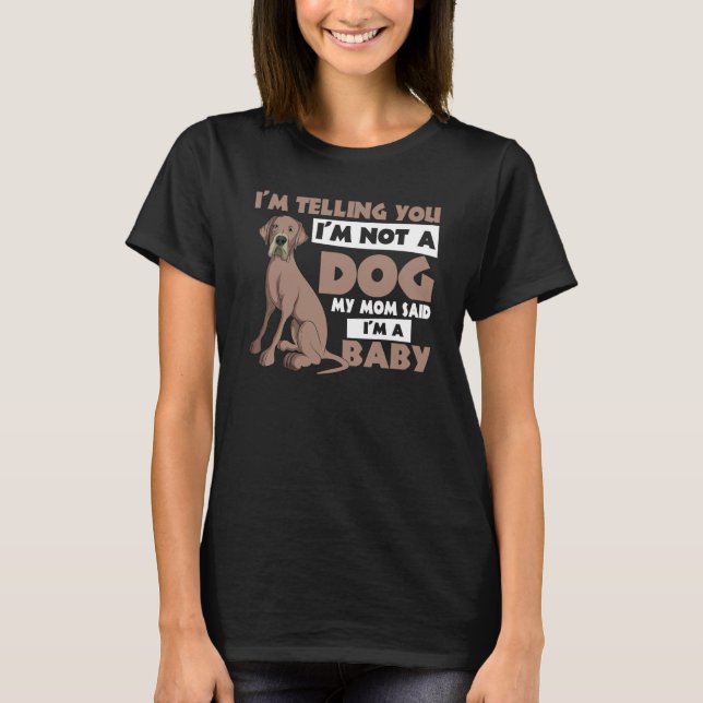 Great Dane Mom Gentle Dog German Mastiff Mother's  T-Shirt (Front)