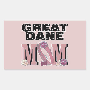 Great Dane MOM Rectangular Sticker