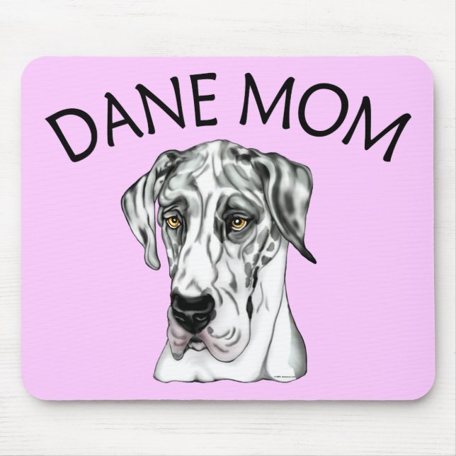 Great Dane Mum Harlequin UC Mouse Mat (Front)