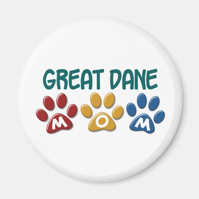 GREAT DANE Mum Paw Print 1 Magnet (Front)