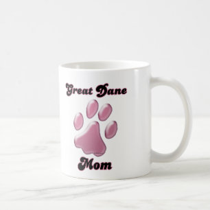 Great Dane Mum Pink Pawprint  Coffee Mug