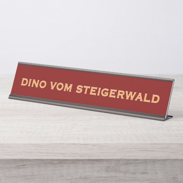 Great Dane Name  Desk Name Plate (Front)