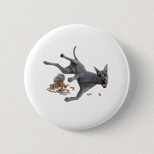 Image of Great Dane Naughty Dog with Cookies 6 Cm Round Badge