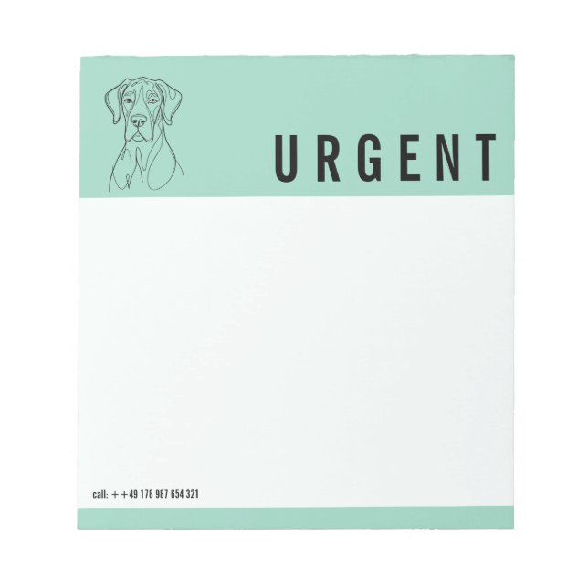 Great Dane Notepad (Front)