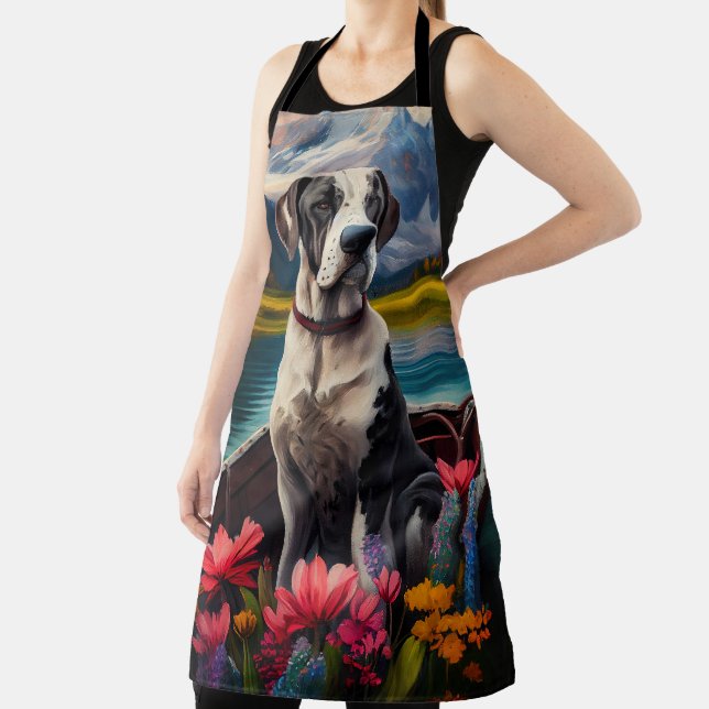 Great Dane on a Paddle: A Scenic Adventure Apron (Insitu)