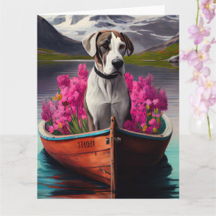 Great Dane on a Paddle: A Scenic Adventure Card
