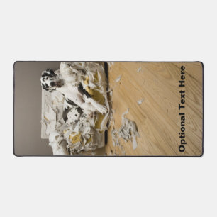 Great Dane on Chewed Sofa Desk Mat Pet Sitter
