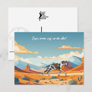 great dane or horse  postcard