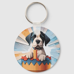 Great Dane Owner Key Ring