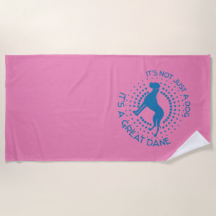 Great Dane Pattern  Beach Towel