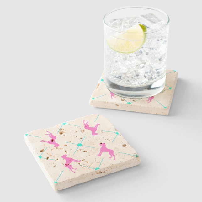 Great Dane Pattern Coaster (Side)