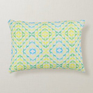 Great Dane Pattern Green Yellow Decorative Cushion