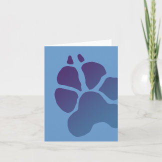 Great Dane Paw Print Greeting Card
