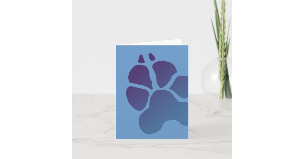 Great Dane Paw Print Greeting Card Zazzle