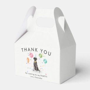 Great Dane Pawty Puppy Dog Birthday Thank You Favour Box