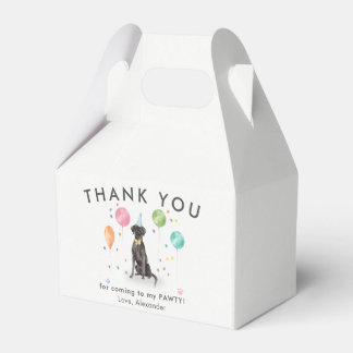 Great Dane Pawty Puppy Dog Birthday Thank You  Favour Box