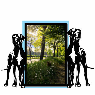 Great Dane photo frame Standing Photo Sculpture