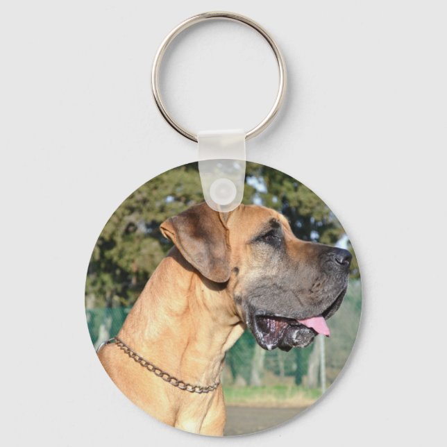 Great Dane Photo Keychain (Front)