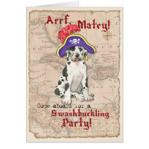 Great Dane Pirate Invitation