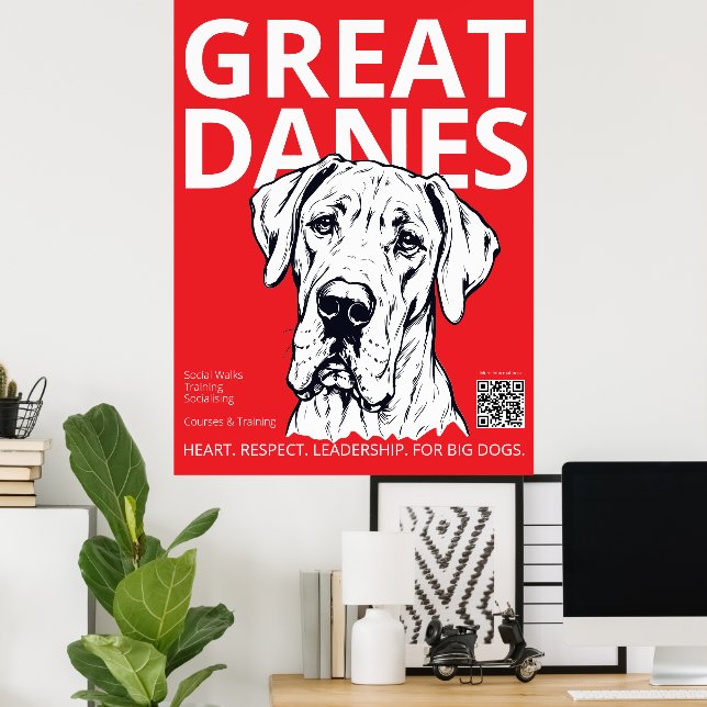 Great Dane Poster Printable – Aesthetic Great Dane (Home Office)