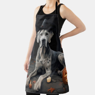 Great Dane Pumpkins Halloween Scary Flip Apron