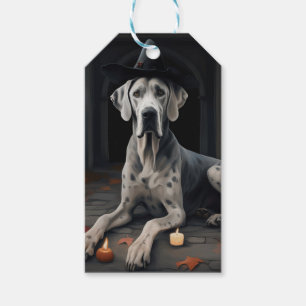 Great Dane Pumpkins Halloween Scary Flip Gift Tags