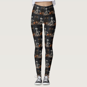 Great Dane Pumpkins Halloween Scary Flip Leggings