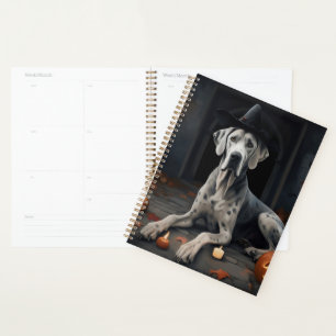 Great Dane Pumpkins Halloween Scary Flip Planner