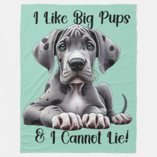 Great Dane Puppy Fleece Blanket
