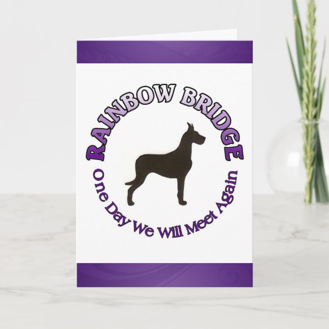 GREAT DANE RAINBOW BRIDGE SYMPATHY CARD (Front)