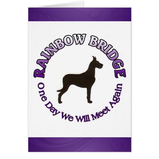 GREAT DANE RAINBOW BRIDGE SYMPATHY CARD
