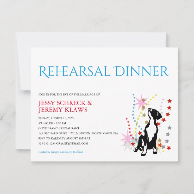 Great Dane Rehearsal Invitation (Front)