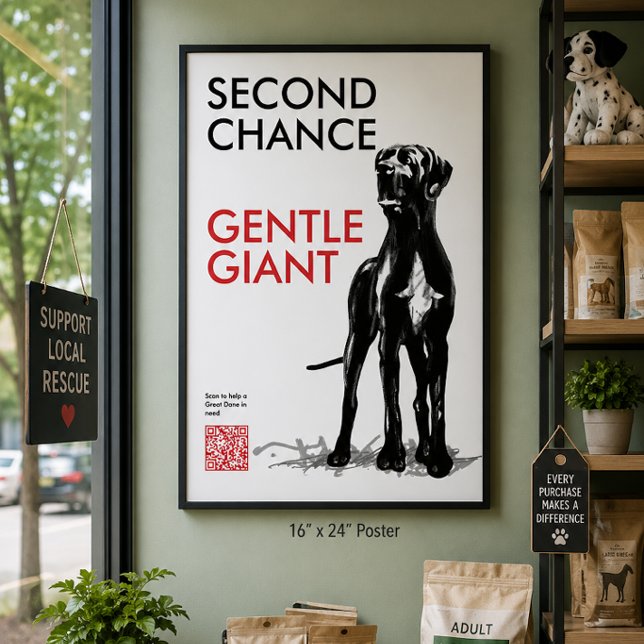 Great Dane Rescue QR Code Poster (Creator Uploaded)