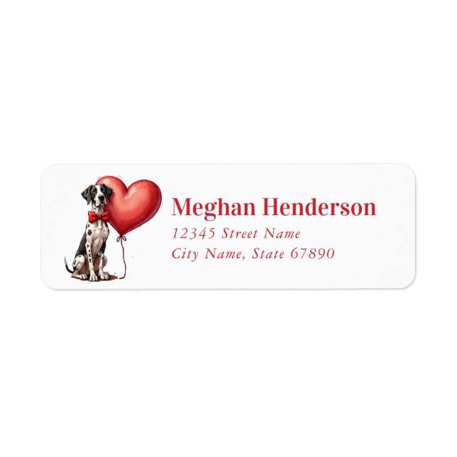Great Dane Return Address Labels (Front)