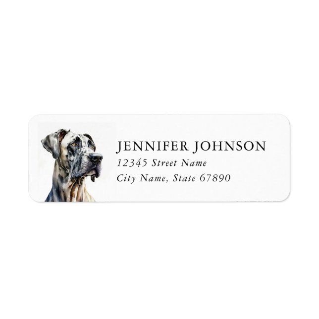 Great Dane Return Address Labels (Front)