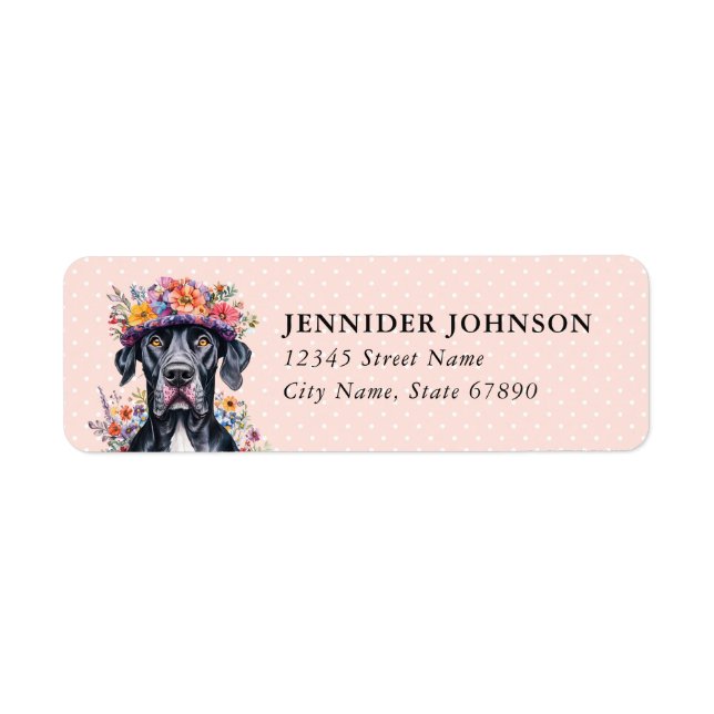 Great Dane Return Address Labels (Front)