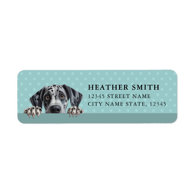 Great Dane Return Address Labels (Front)