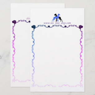 Great Dane romantic letter stationery