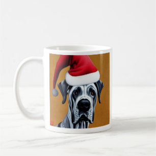 Great Dane, Santa, Christmas Coffee Mug