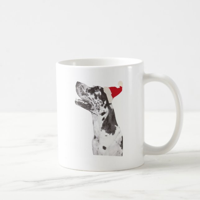Great Dane Santa Hat Coffee Mug (Right)