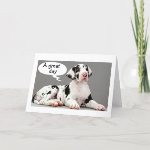 GREAT DANE SAYS "GREAT DAY" HAPPY BIRTHDAY TO YOU CARD