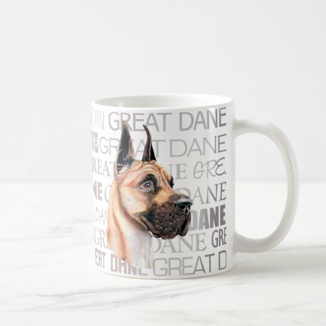 Great Dane Show Colours Fawn Coffee Mug (Right)
