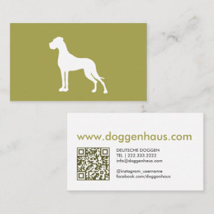 Great Dane silhouette Business Card