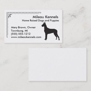 Great Dane Silhouette Business Card