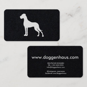 Great Dane silhouette Business Card