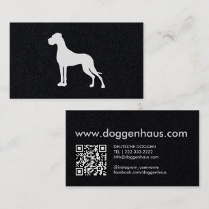 Great Dane silhouette Business Card