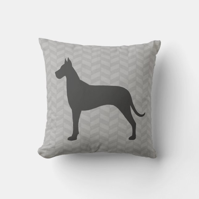 Great Dane Silhouette Cushion (Front)